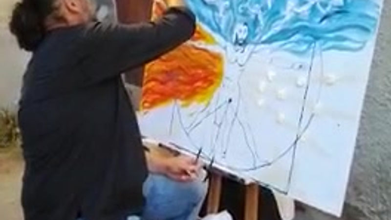 live painting a Serravezza (LU)